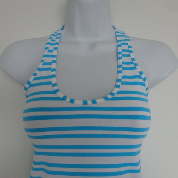 NWT LULULEMON TWSP Blue Stripe Soft Luon Cool Racerback Tank Top 4 - Picture 3 of 7